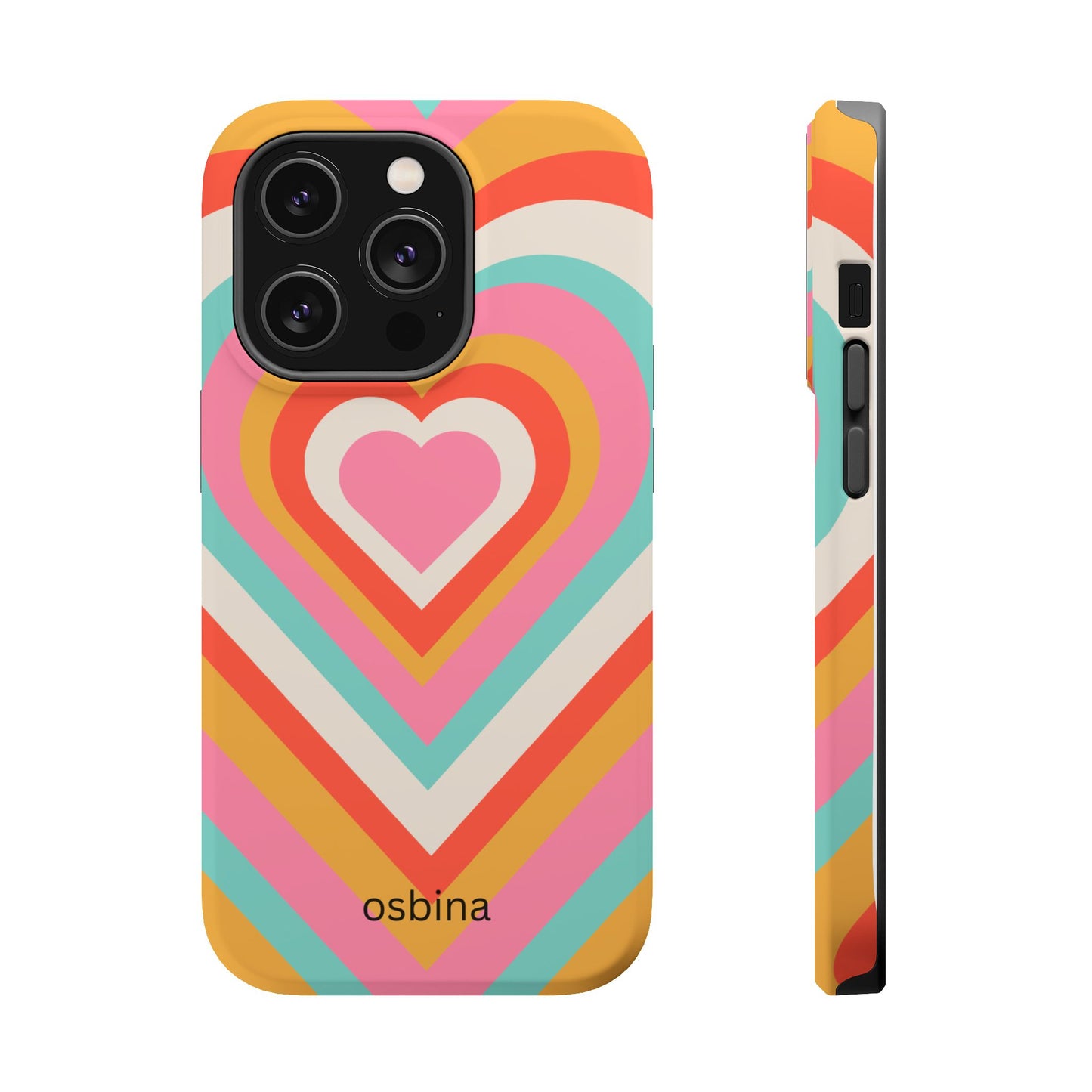 osbina | MagSafe compatible for iPhone | Heart Nouveau Phone Case | Modern Muse Collection