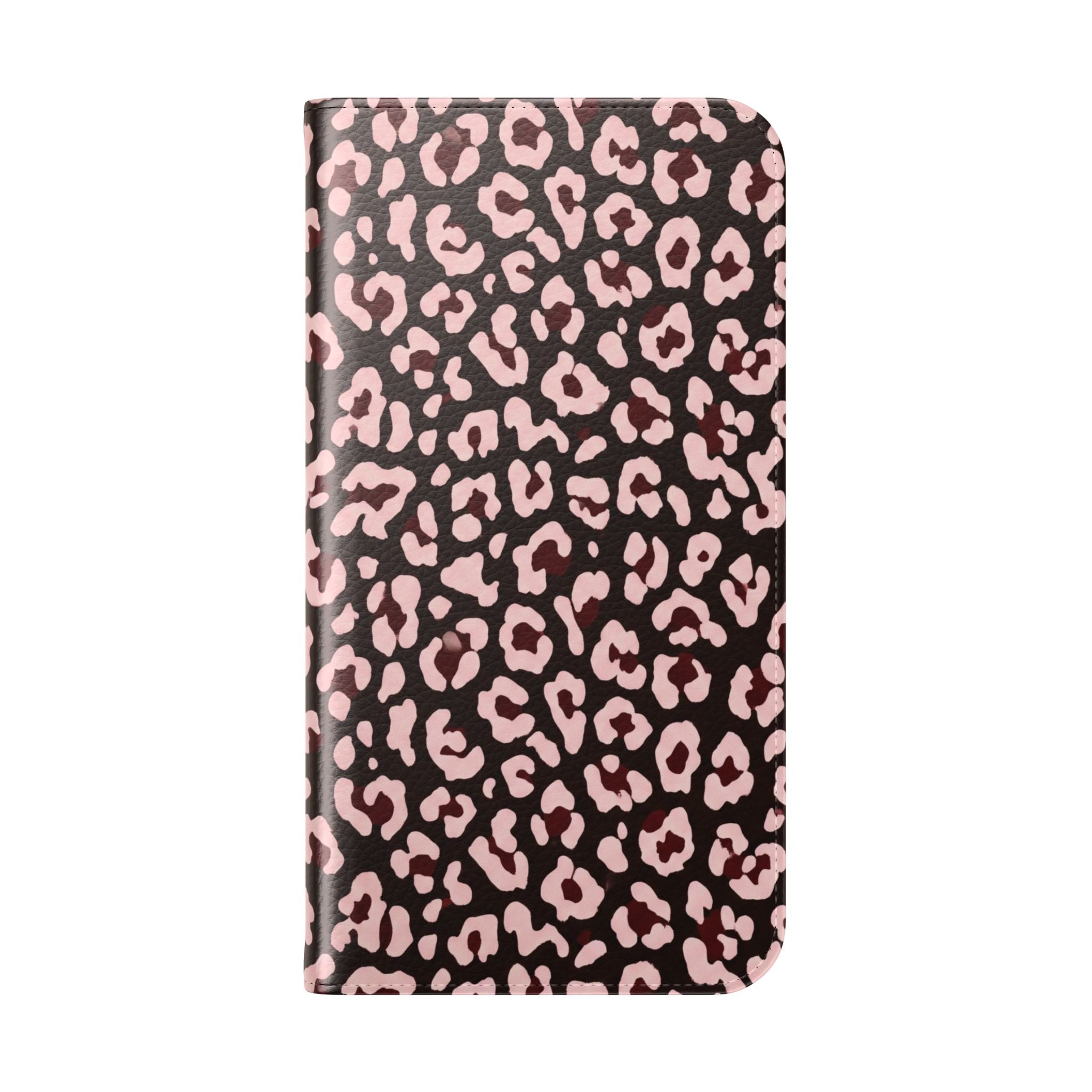 osbina | Wallet Flip Case for iPhone & Samsung | Chocolate Pink Leopard