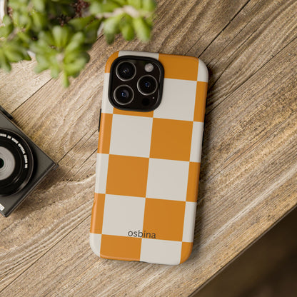 osbina | Check You Out — The Orange + White Check Case | The Season Collective