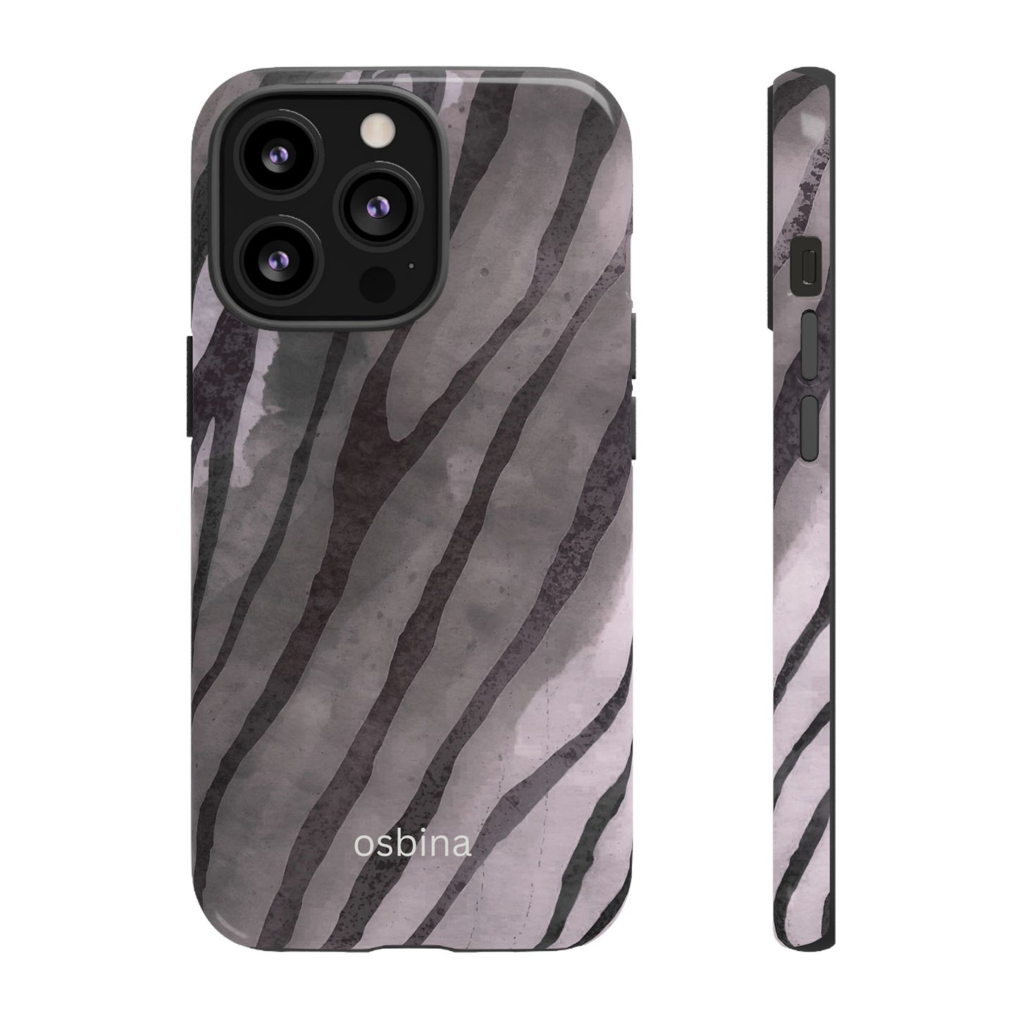 osbina | Stripes on Point — The Muted Gray + Black Tiger Case | The Season Collective