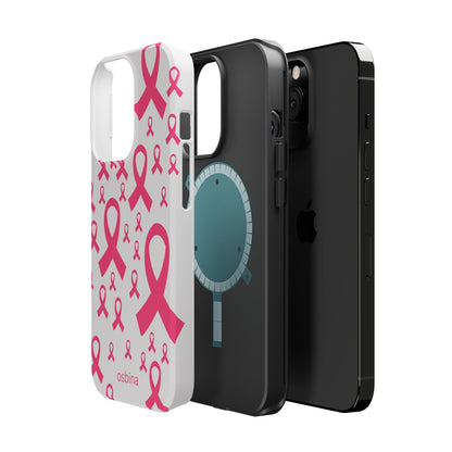 osbina |  MagSafe compatible for iPhone | Limited Edition Strength in Ribbons Case in Light Pink + Soft Pink + Hot Pink | The Pink October Collection | Inspired By