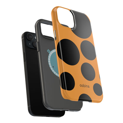 osbina | MagSafe Compatible for iPhone | The Bubble Statement Case in Orange + Black | The Season Collective