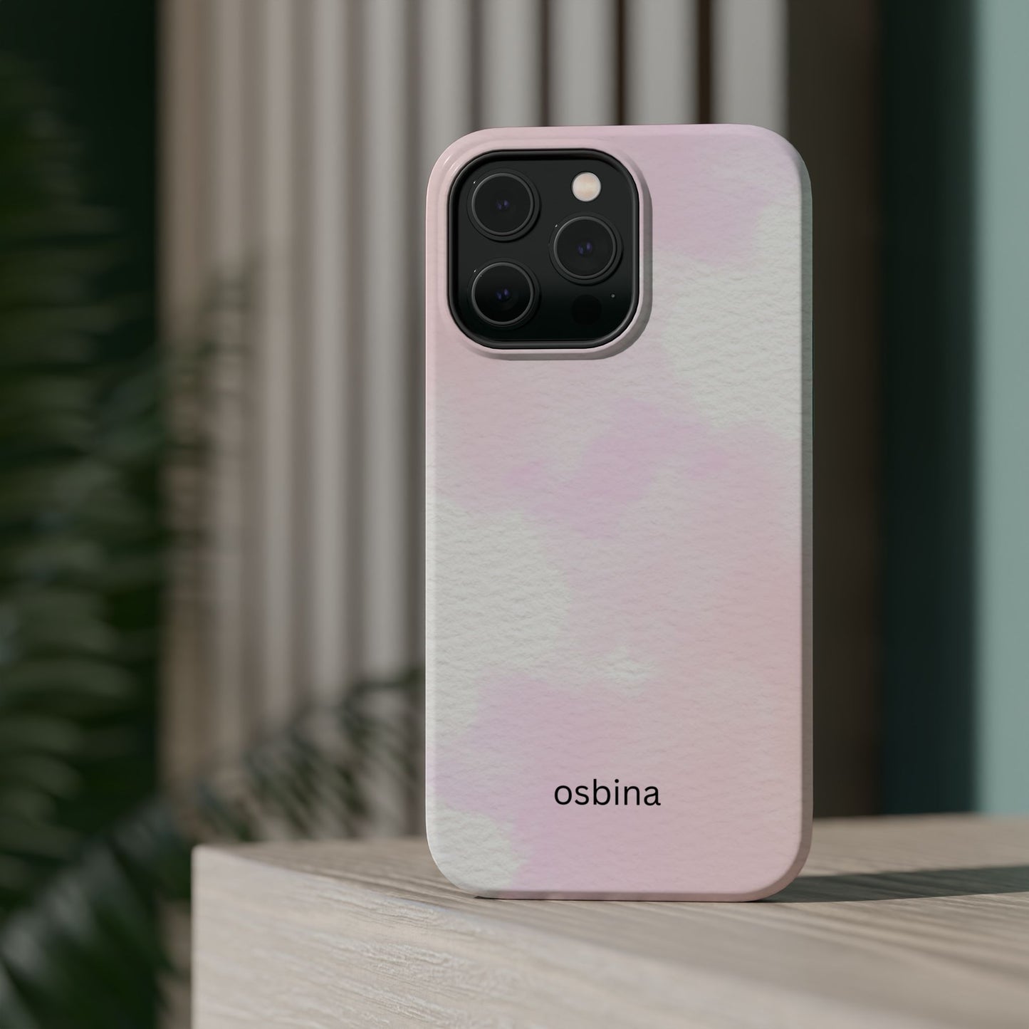 osbina | MagSafe compatible for iPhone | Pink Cotton Cloud Phone Case | Modern Muse Collection