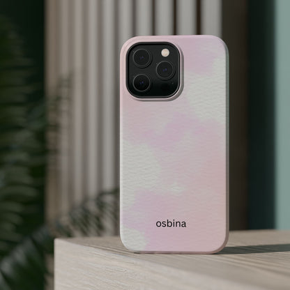osbina | MagSafe compatible for iPhone | Pink Cotton Cloud Phone Case | Modern Muse Collection