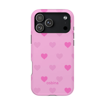 osbina | MagSafe compatible for iPhone | The Blushing Hearts Case | YAYOU Collection Supporting Shine Like Sable