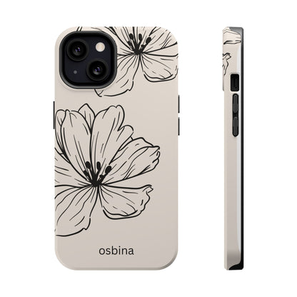 osbina | MagSafe compatible for iPhone | Poppy Whisper Phone Case | Modern Muse Collection