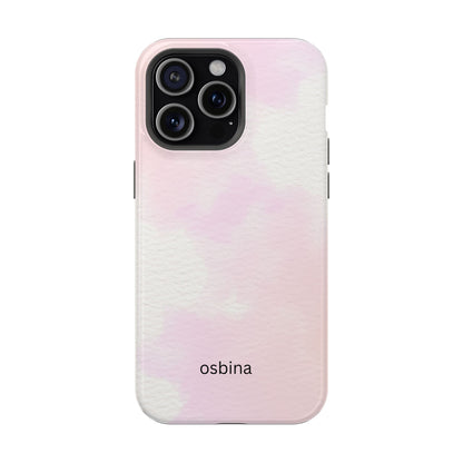 osbina | MagSafe compatible for iPhone | Pink Cotton Cloud Phone Case | Modern Muse Collection