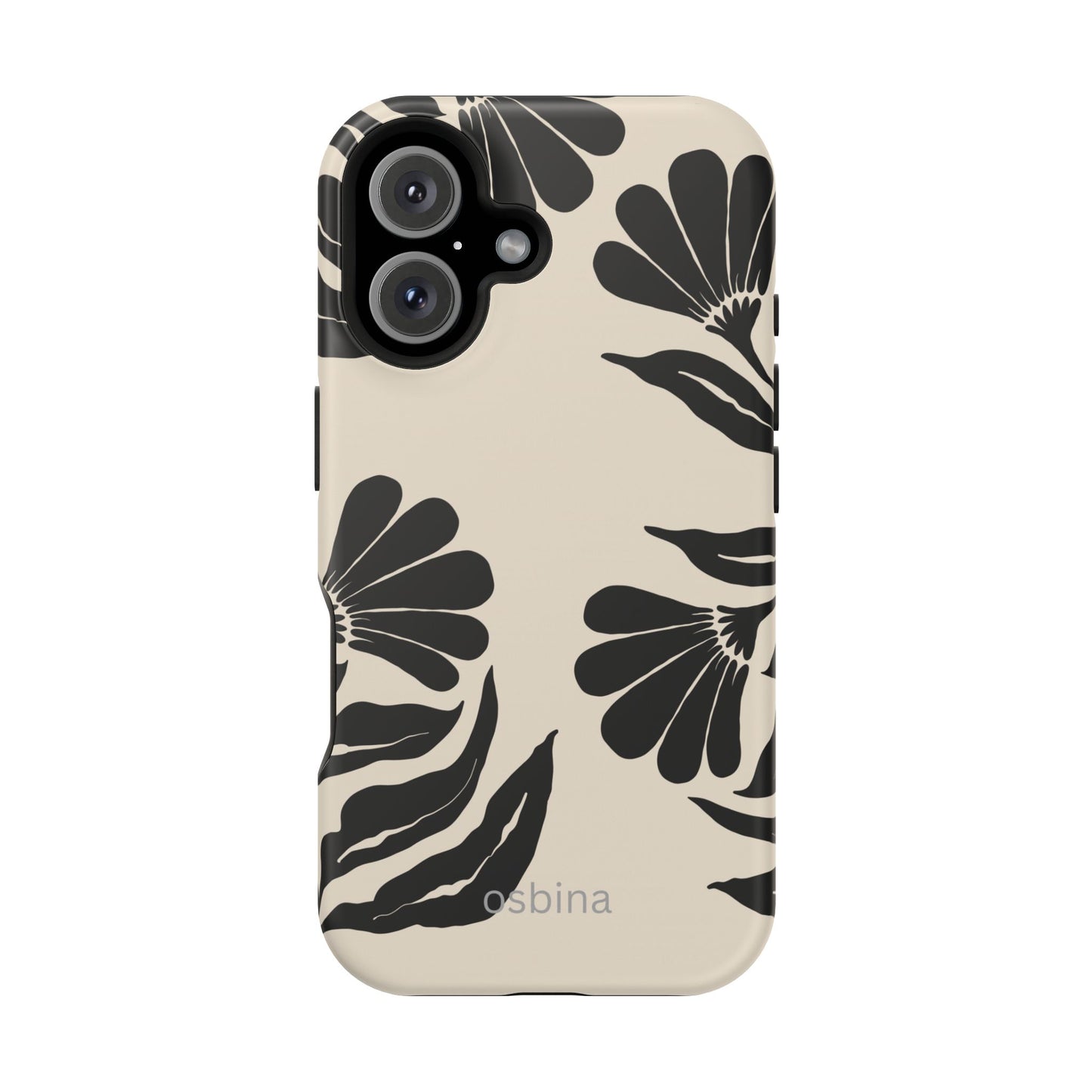 osbina | MagSafe compatible for iPhone | Obsidian Bloom Flower Phone Case | Modern Muse Collection