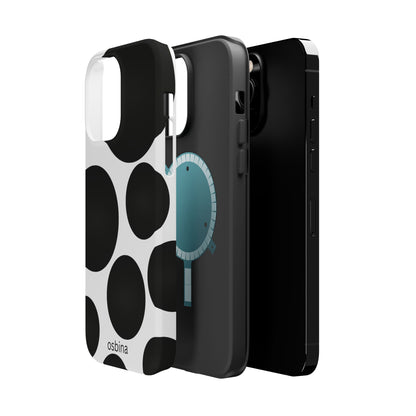 osbina | MagSafe compatible for iPhone | The Noir Bubbles Phone Case | Modern Muse Collection