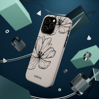 osbina | MagSafe compatible for iPhone | Poppy Whisper Phone Case | Modern Muse Collection