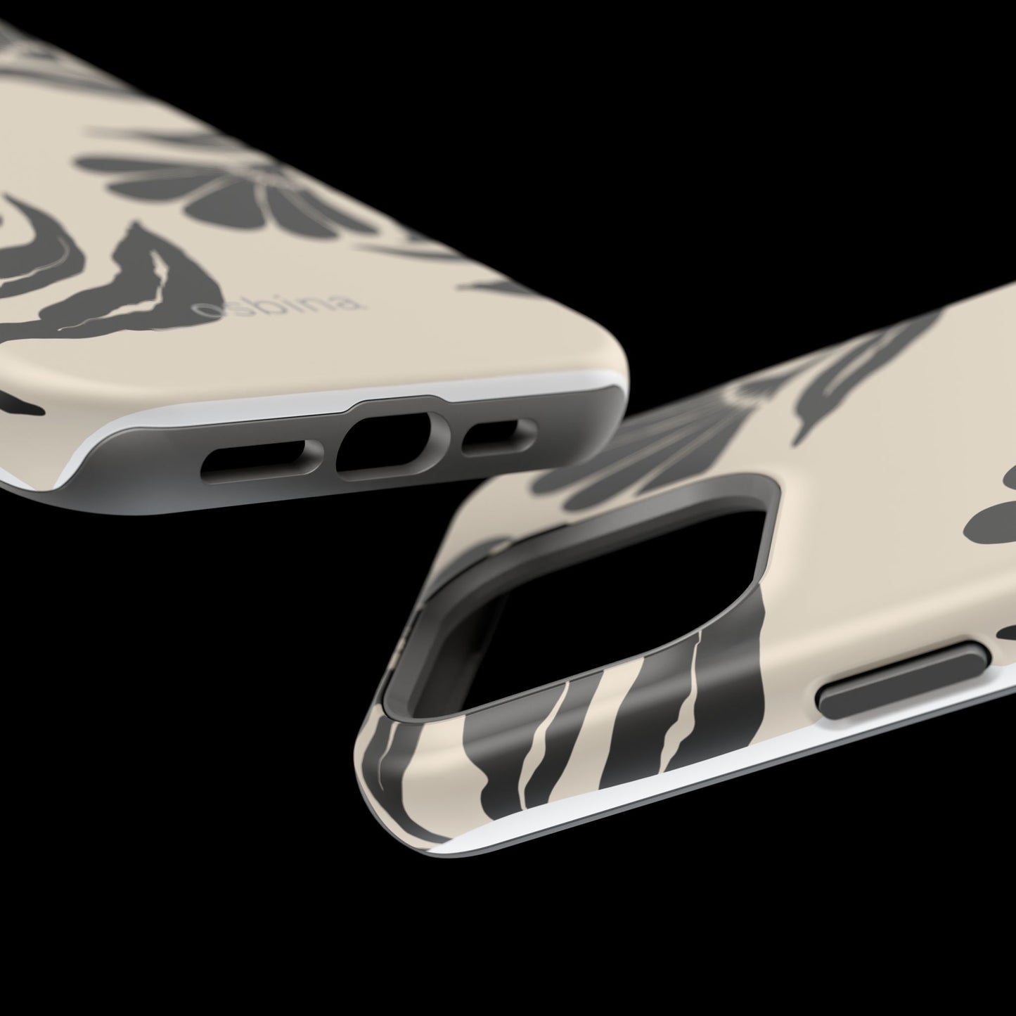 osbina | MagSafe compatible for iPhone | Obsidian Bloom Flower Phone Case | Modern Muse Collection