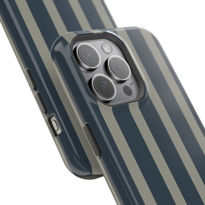osbina | MagSafe compatible for iPhone | Grayhaven Navy & Gray Sophisticated Phone Case | Modern Muse Collection