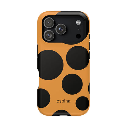 osbina | MagSafe Compatible for iPhone | The Bubble Statement Case in Orange + Black | The Season Collective