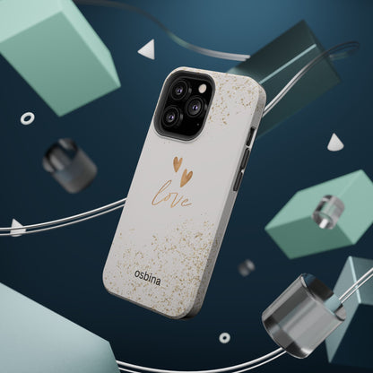 osbina | MagSafe compatible for iPhone | Golden Amour Phone Case | Modern Muse Collection