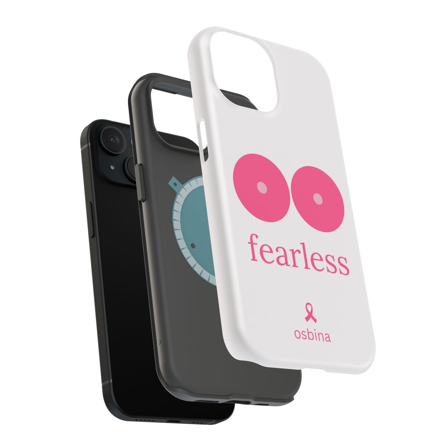 osbina |  MagSafe compatible for iPhone | Limited Edition The Fearless Tatas Case in Light Pink + Soft Pink + Hot Pink | The Pink October Collection | Inspired By
