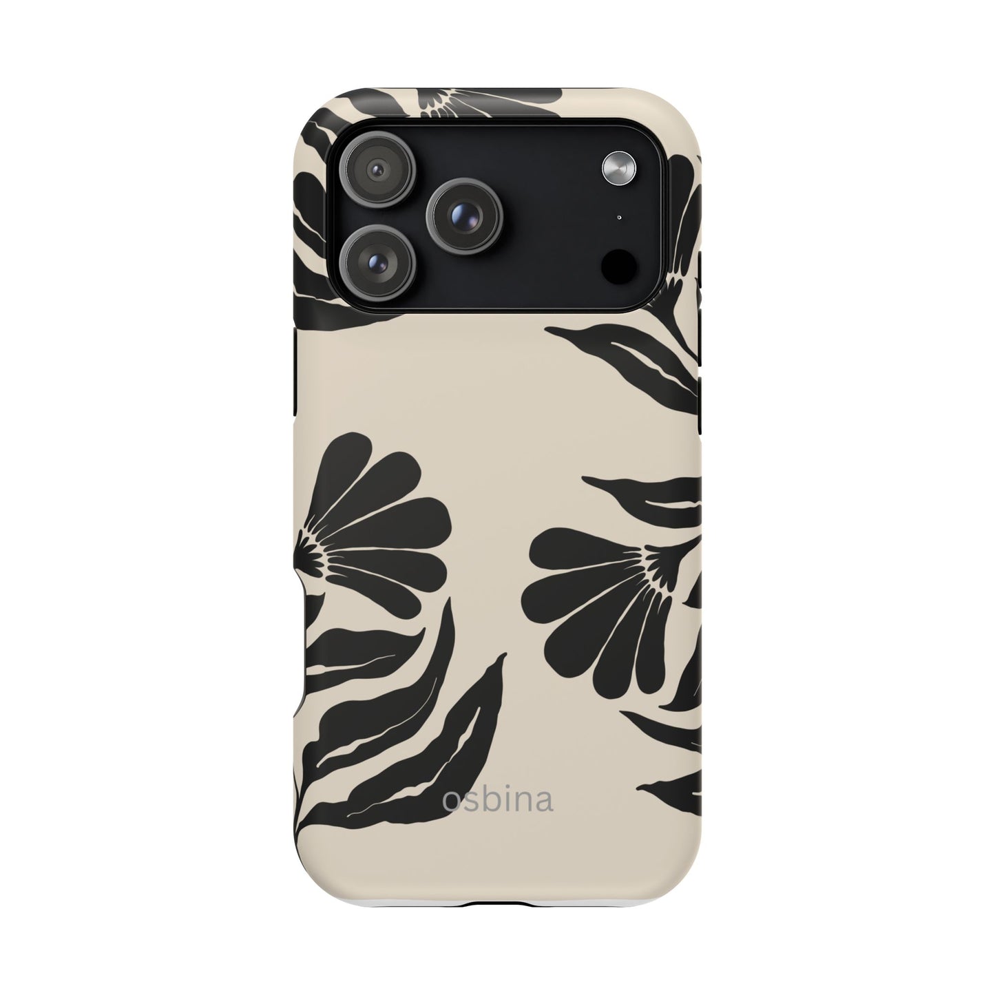 osbina | MagSafe compatible for iPhone | Obsidian Bloom Flower Phone Case | Modern Muse Collection