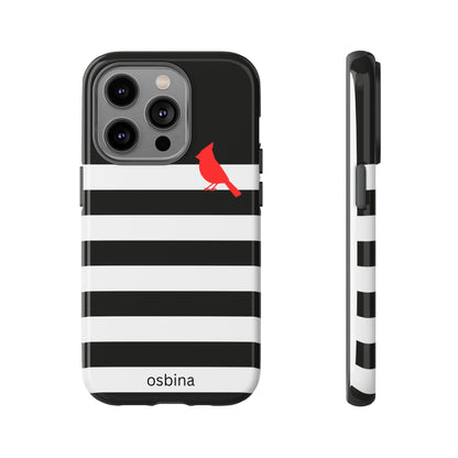 osbina | Redbird Edition Thinking of You Phone Case Black & White Stripe | Inspired By Collection