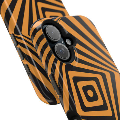 osbina | MagSafe Compatible for iPhone | Step Into the Zone — The Orange + Black Spiral Case | The Season Collective