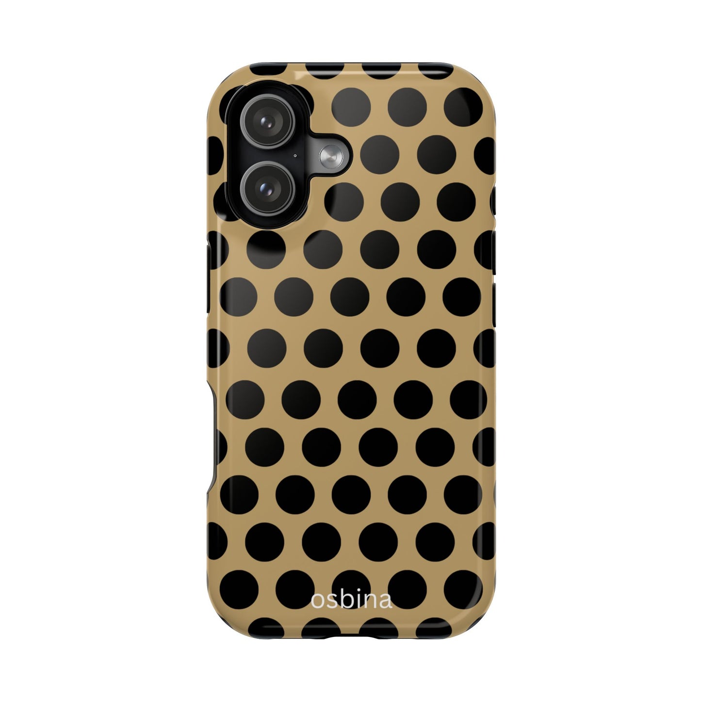 osbina | MagSafe for iPhone | Camel Noir Dots Designer Case