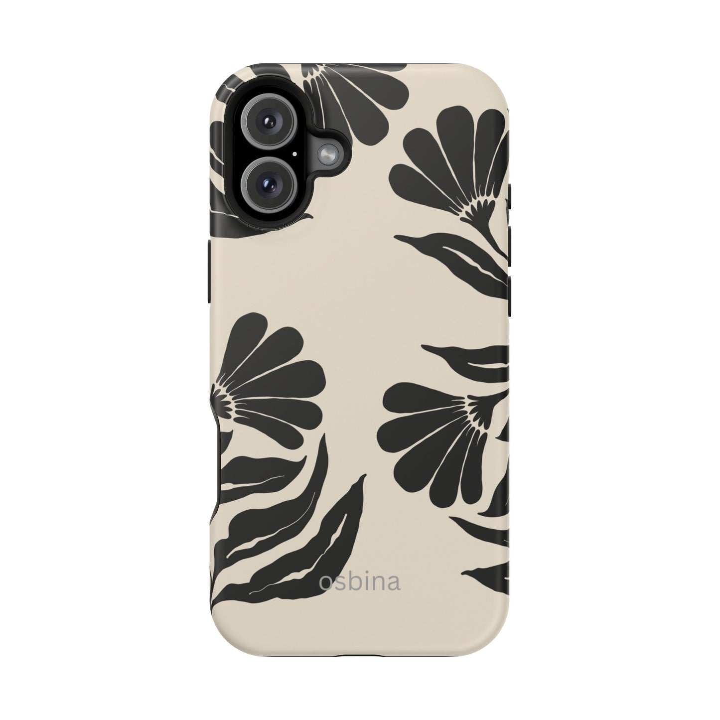 osbina | MagSafe compatible for iPhone | Obsidian Bloom Flower Phone Case | Modern Muse Collection