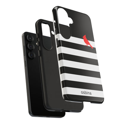 osbina | Redbird Edition Thinking of You Phone Case Black & White Stripe | Inspired By Collection