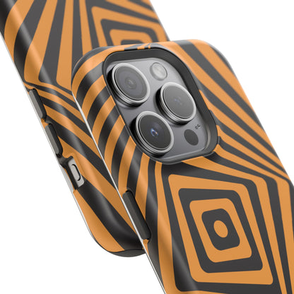 osbina | MagSafe Compatible for iPhone | Step Into the Zone — The Orange + Black Spiral Case | The Season Collective