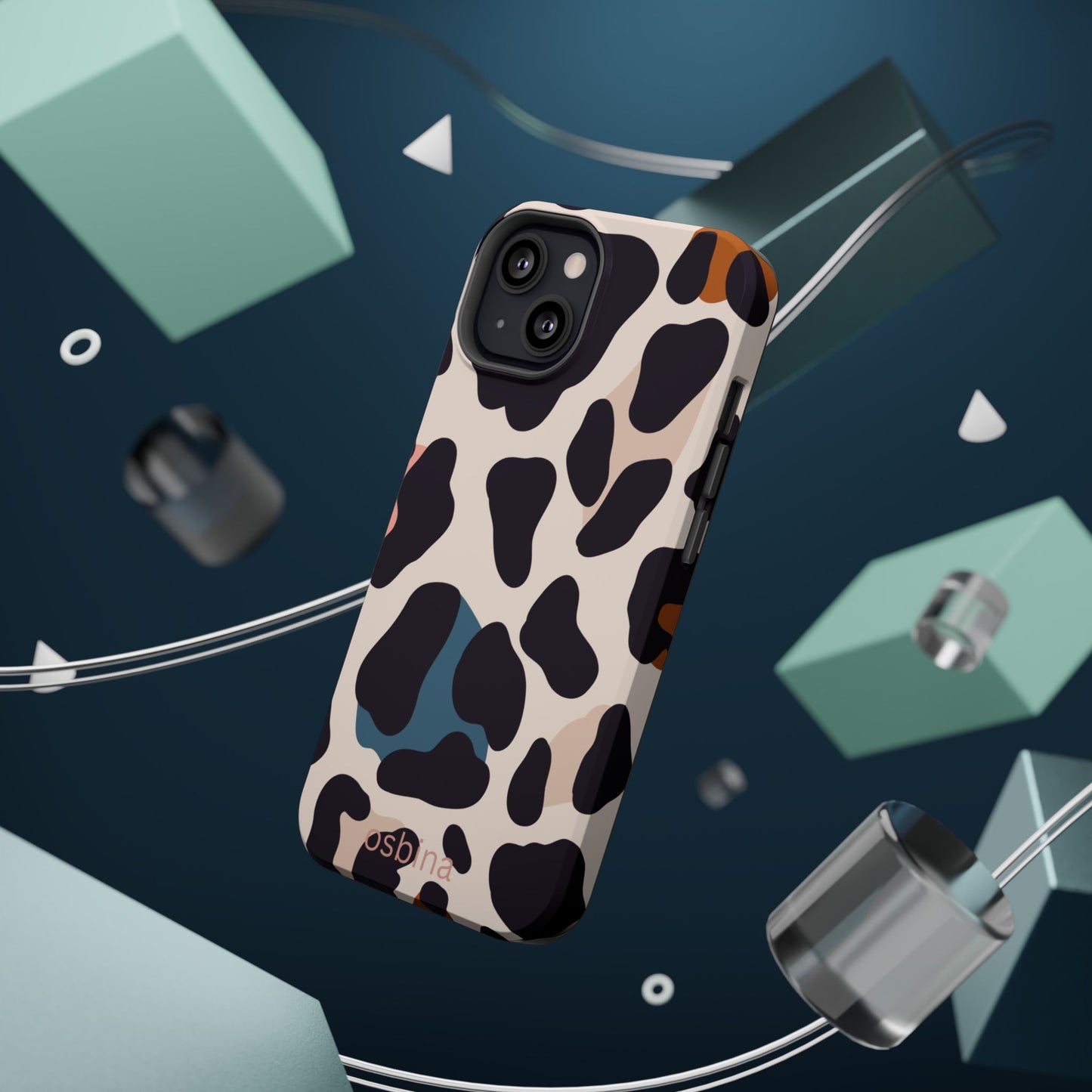 osbina | MagSafe compatible for iPhone | Leopard Luxe Color Pop Leopard Print Phone Case | Modern Muse Collection