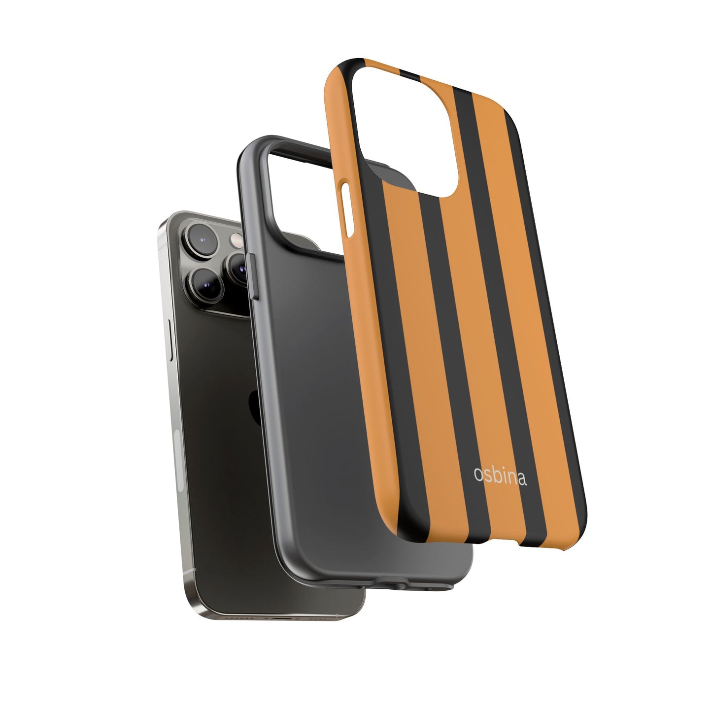 osbina | The Statement Stripe Case in Black + Orange | The Season Collective