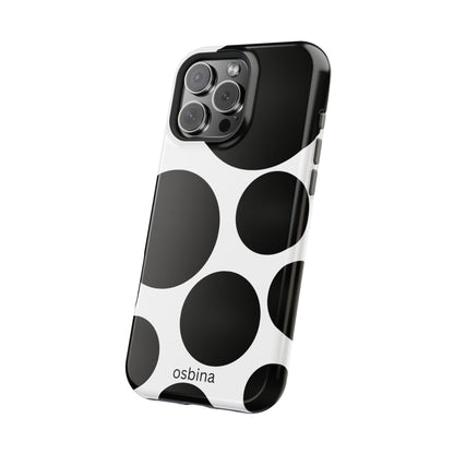 osbina | MagSafe compatible for iPhone | The Noir Bubbles Phone Case | Modern Muse Collection