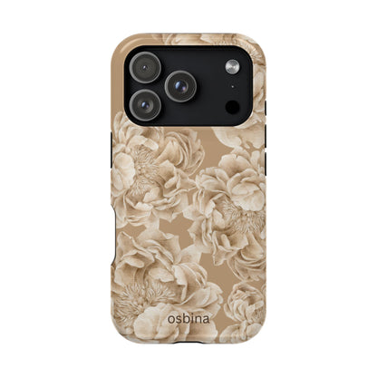 osbina | MagSafe for iPhone | Peony Latte Designer Case
