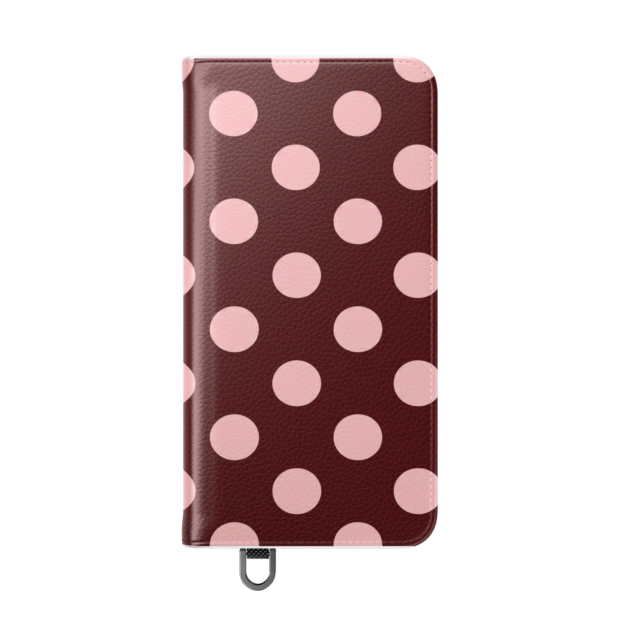 osbina | Wallet Flip Case for iPhone & Samsung | Oxblood Dot
