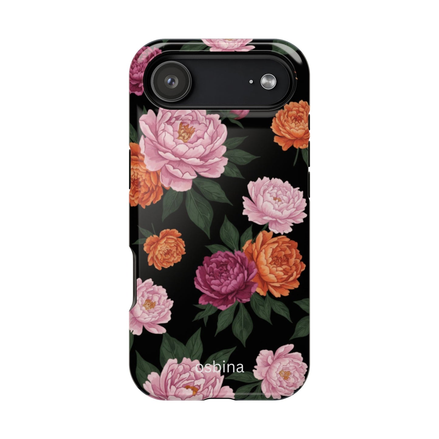 osbina | MagSafe for iPhone | The Peony Noir Designer Case