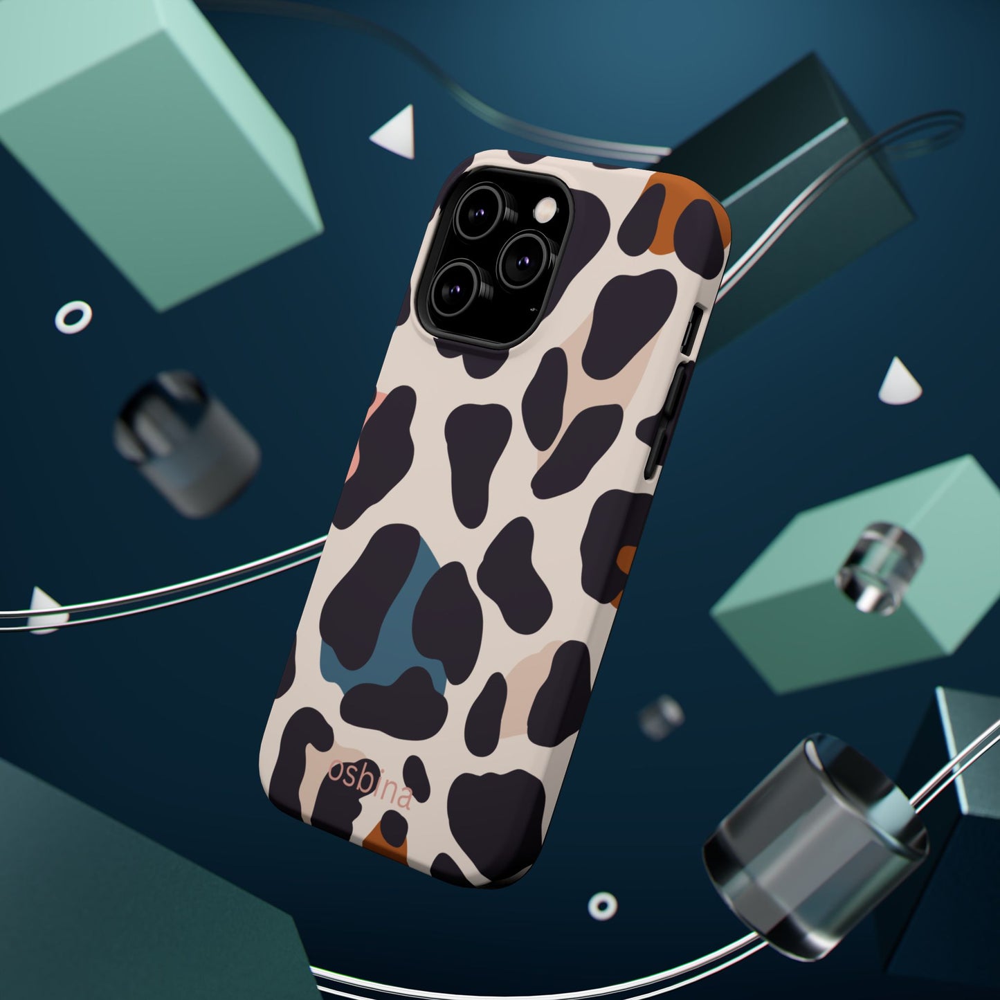 osbina | MagSafe compatible for iPhone | Leopard Luxe Color Pop Leopard Print Phone Case | Modern Muse Collection