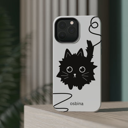 osbina | MagSafe compatible for iPhone | Midnight Couture Cat Phone Case | Season Collective Collection