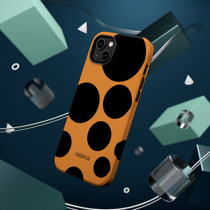 osbina | MagSafe Compatible for iPhone | The Bubble Statement Case in Orange + Black | The Season Collective