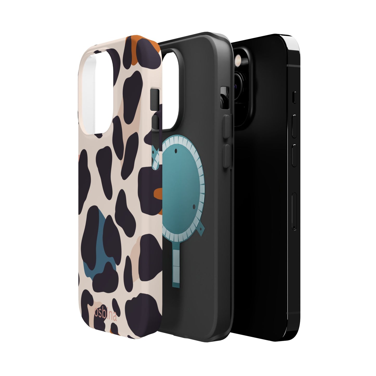 osbina | MagSafe compatible for iPhone | Leopard Luxe Color Pop Leopard Print Phone Case | Modern Muse Collection