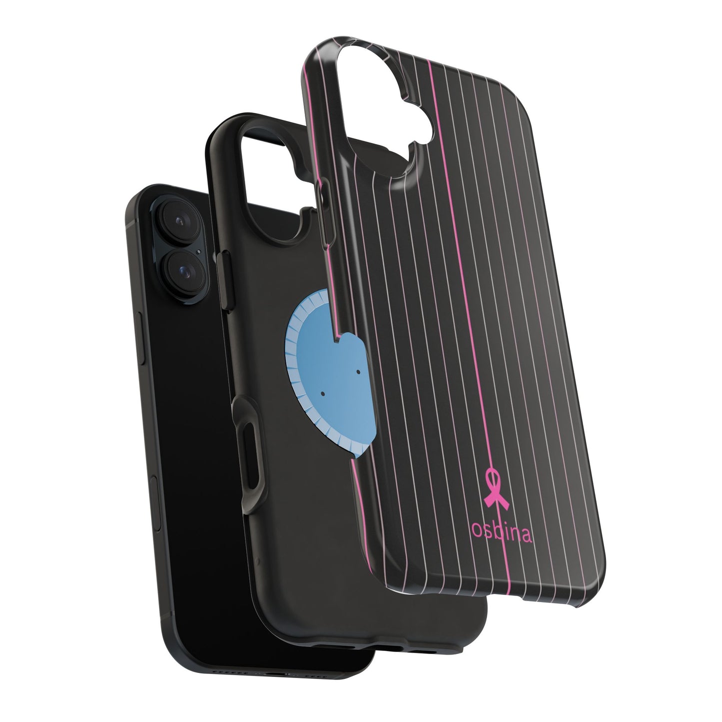 YAYOU MagSafe for iPhone | The Pink Pinstripe Designer Case | osbina