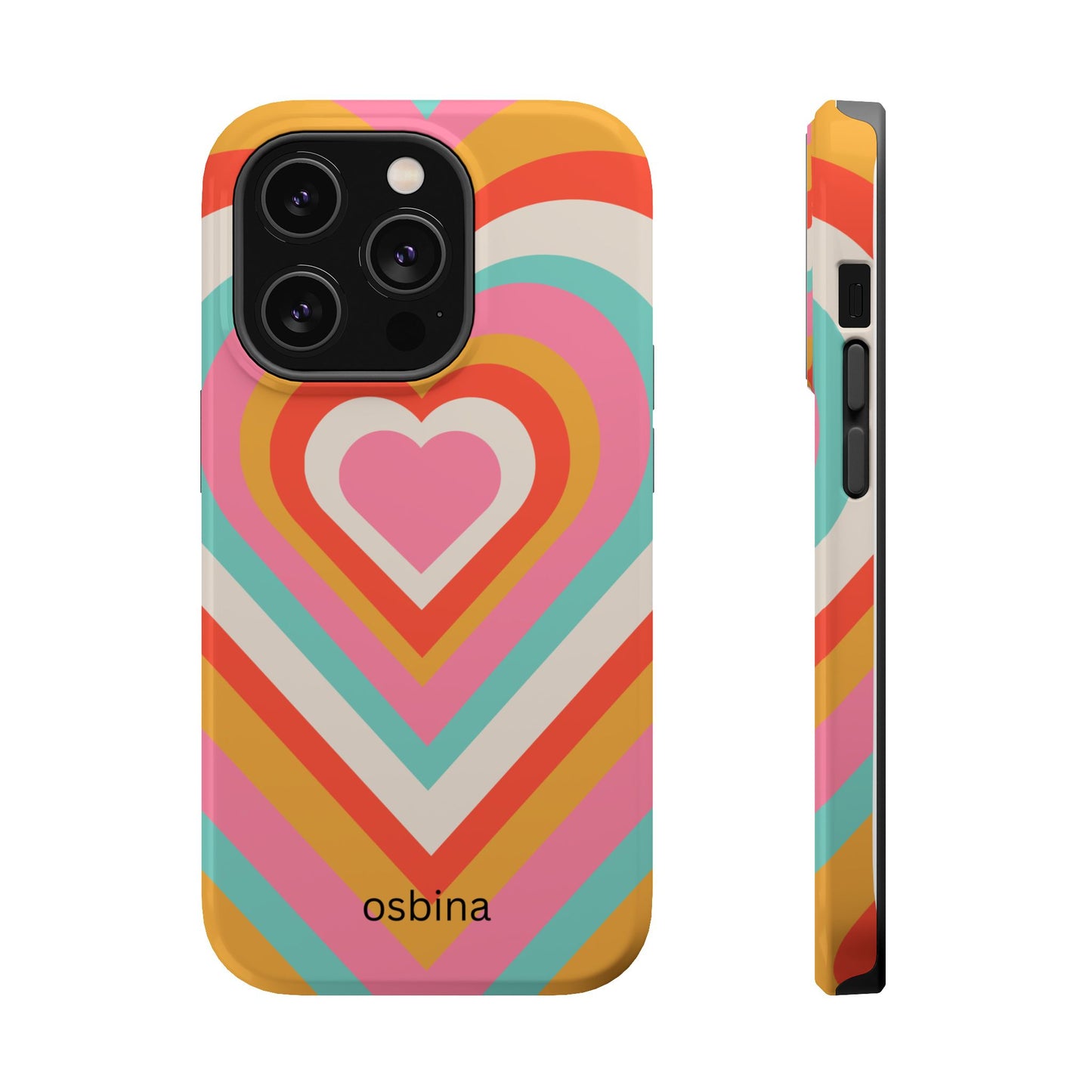 osbina | MagSafe compatible for iPhone | Heart Nouveau Phone Case | Modern Muse Collection