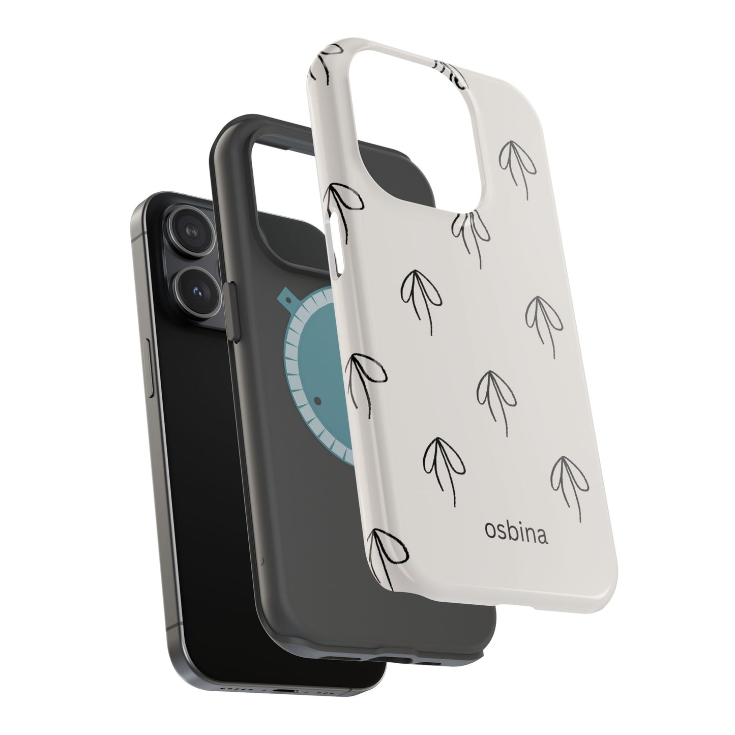osbina | MagSafe compatible for iPhone | Linéa Flora Minimalistic Flower Phone Case | Modern Muse Collection