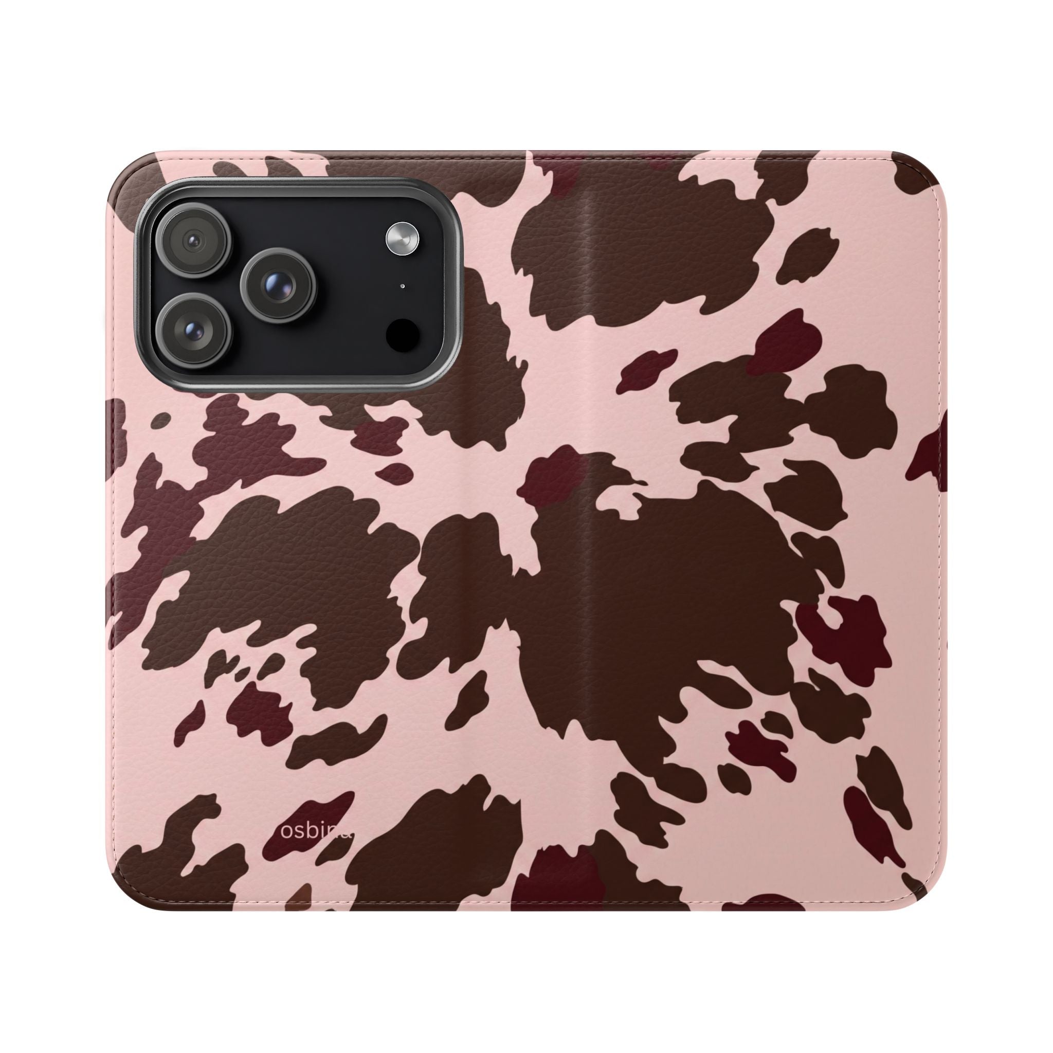 osbina | Wallet Flip Case for iPhone & Samsung | Chocolate Cowhide