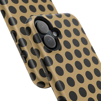 osbina | MagSafe compatible for iPhone | Camel Noir Dots Phone Case | Modern Muse Collection