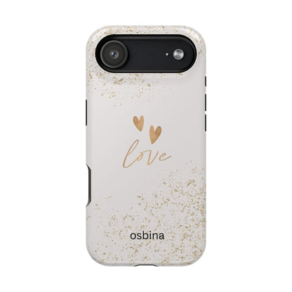 osbina | MagSafe compatible for iPhone | Golden Amour Phone Case | Modern Muse Collection