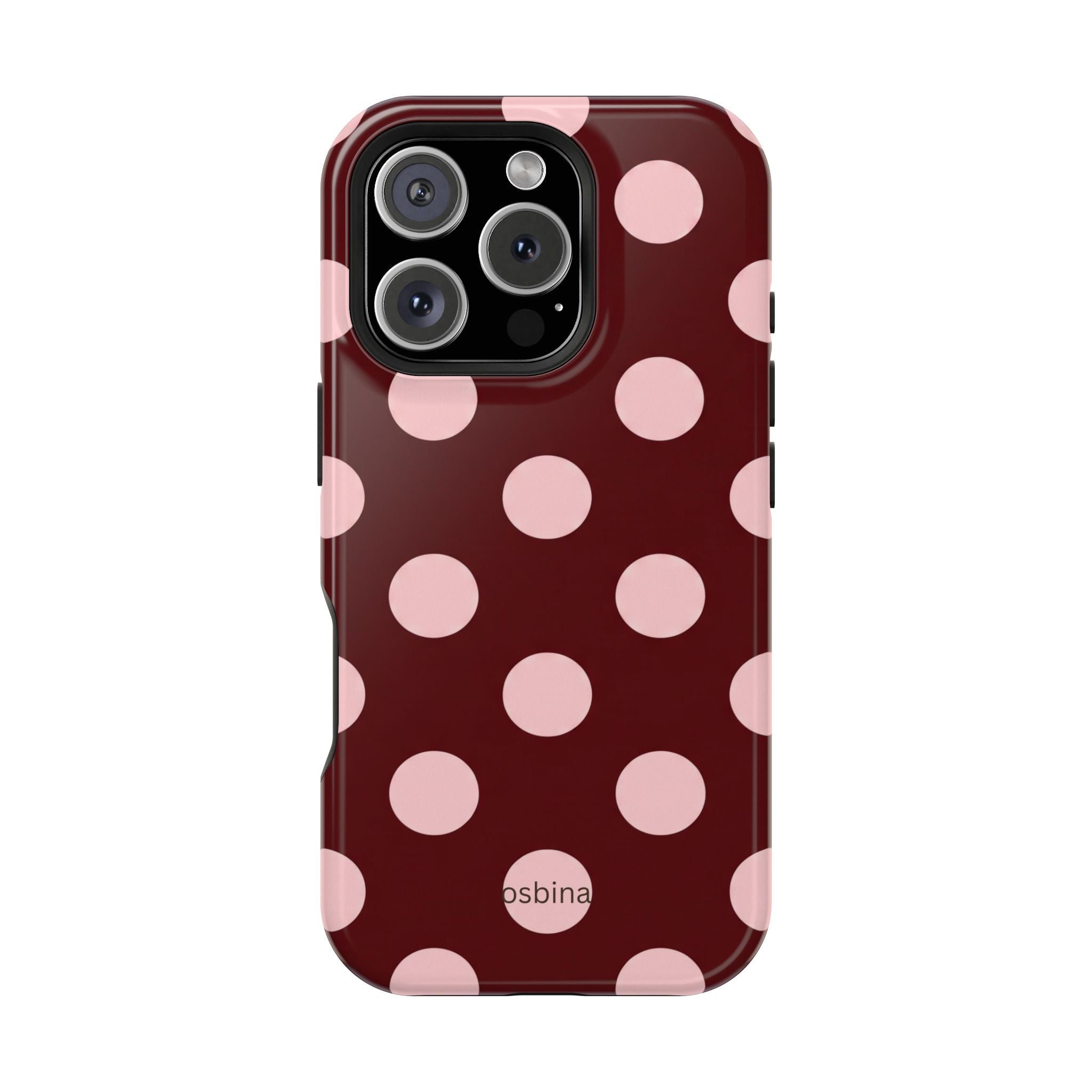 osbina | MagSafe | Oxblood Dot Designer Case