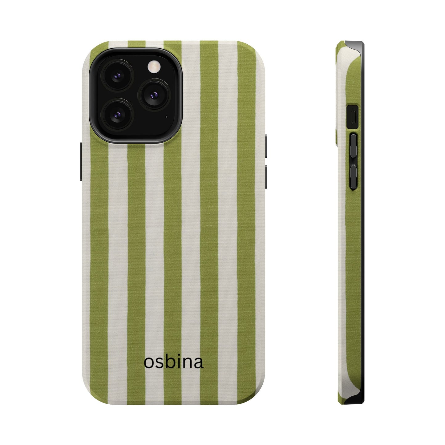 osbina | MagSafe for iPhone | Verde Stripe Designer Case