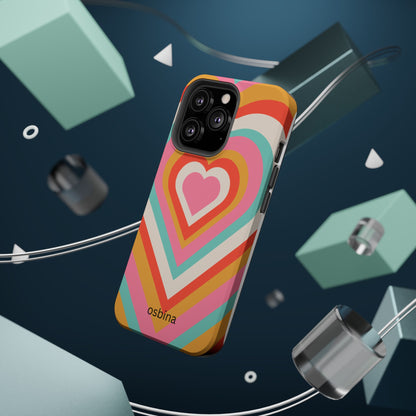osbina | MagSafe compatible for iPhone | Heart Nouveau Phone Case | Modern Muse Collection
