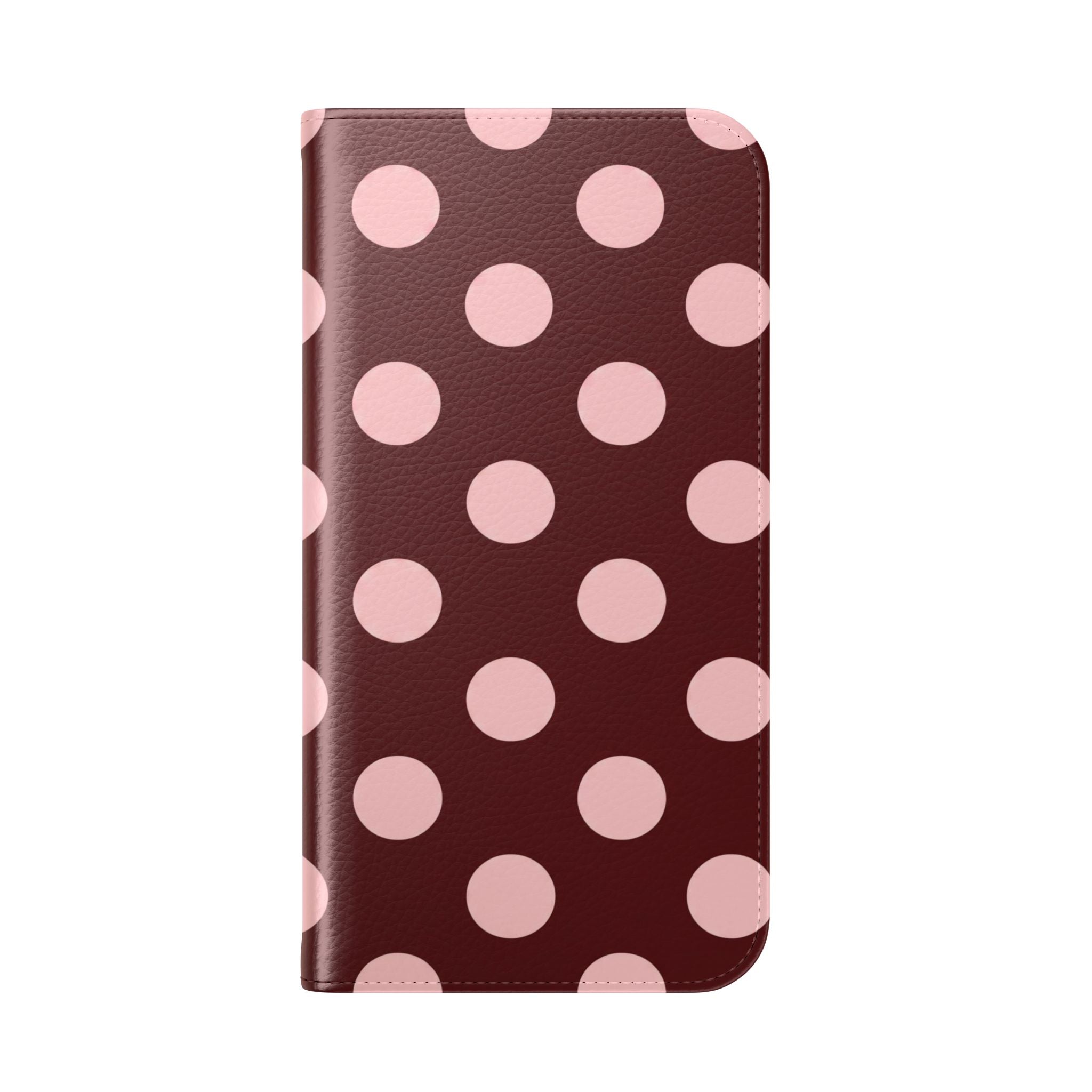 osbina | Wallet Flip Case for iPhone & Samsung | Oxblood Dot