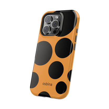 osbina | MagSafe Compatible for iPhone | The Bubble Statement Case in Orange + Black | The Season Collective