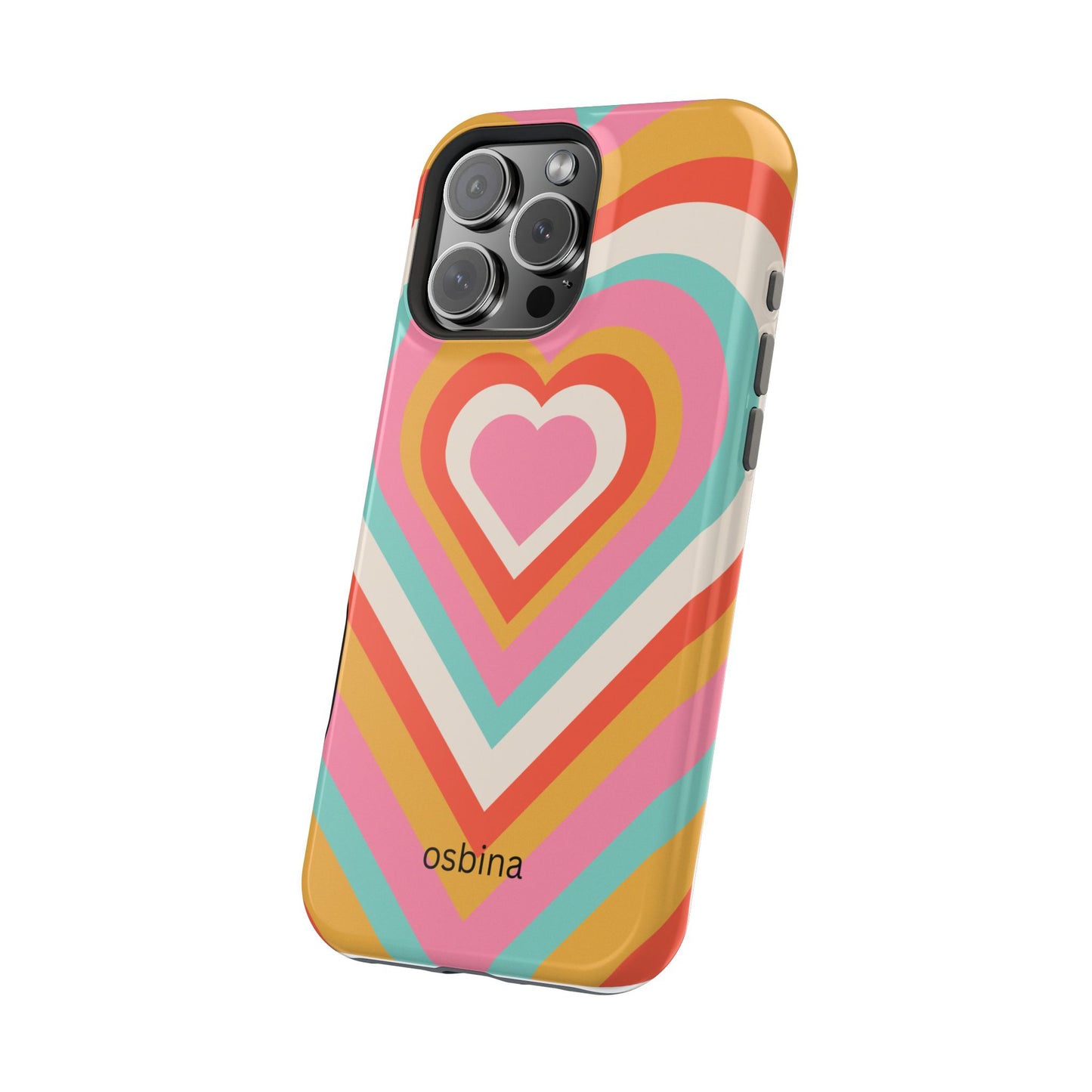 osbina | MagSafe compatible for iPhone | Heart Nouveau Phone Case | Modern Muse Collection
