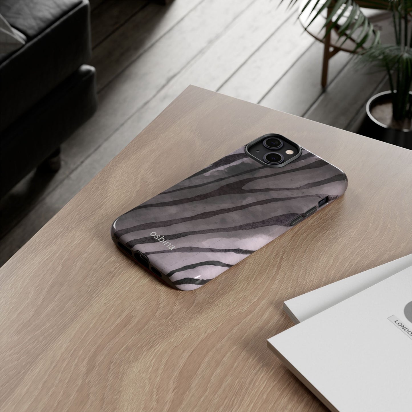 osbina | Stripes on Point — The Muted Gray + Black Tiger Case | The Season Collective