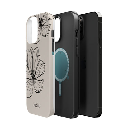 osbina | MagSafe compatible for iPhone | Poppy Whisper Phone Case | Modern Muse Collection